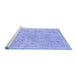 Sideview of Machine Washable Abstract Blue Modern Rug, wshabs2115blu