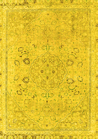 Abstract Yellow Modern Rug, abs2115yw