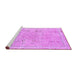 Sideview of Machine Washable Abstract Purple Modern Area Rugs, wshabs2115pur