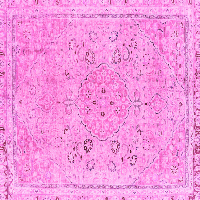 Square Machine Washable Abstract Pink Modern Rug, wshabs2115pnk