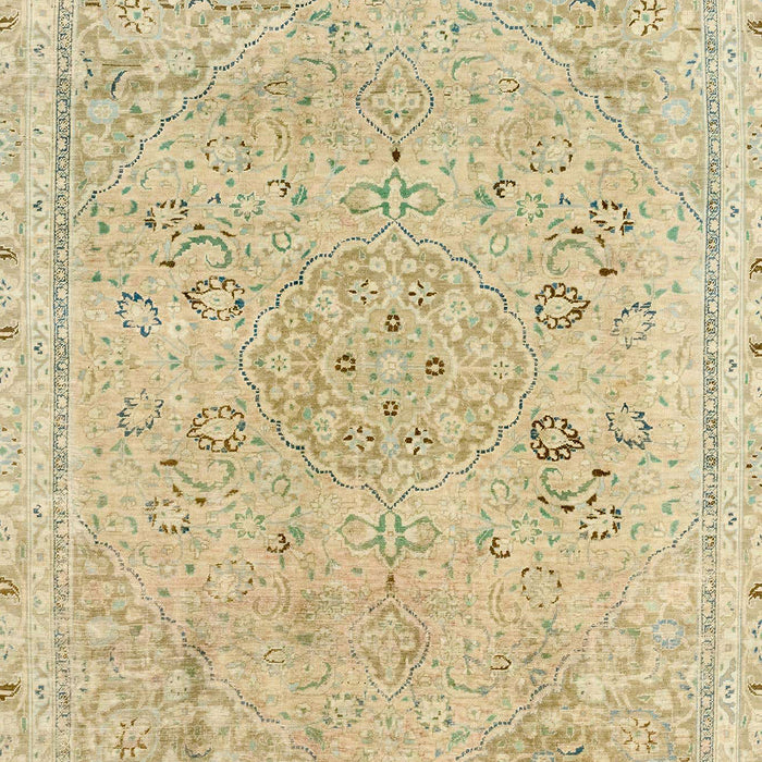 Machine Washable Abstract Brass Green Rug, wshabs2115