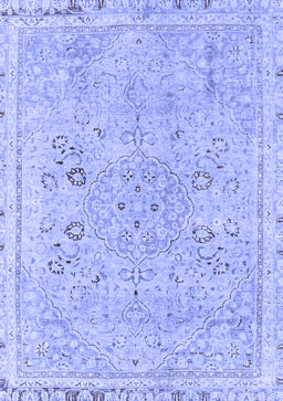 Abstract Blue Modern Rug, abs2115blu