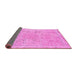 Sideview of Abstract Pink Modern Rug, abs2115pnk