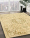 Machine Washable Abstract Brown Gold Rug in a Family Room, wshabs2116