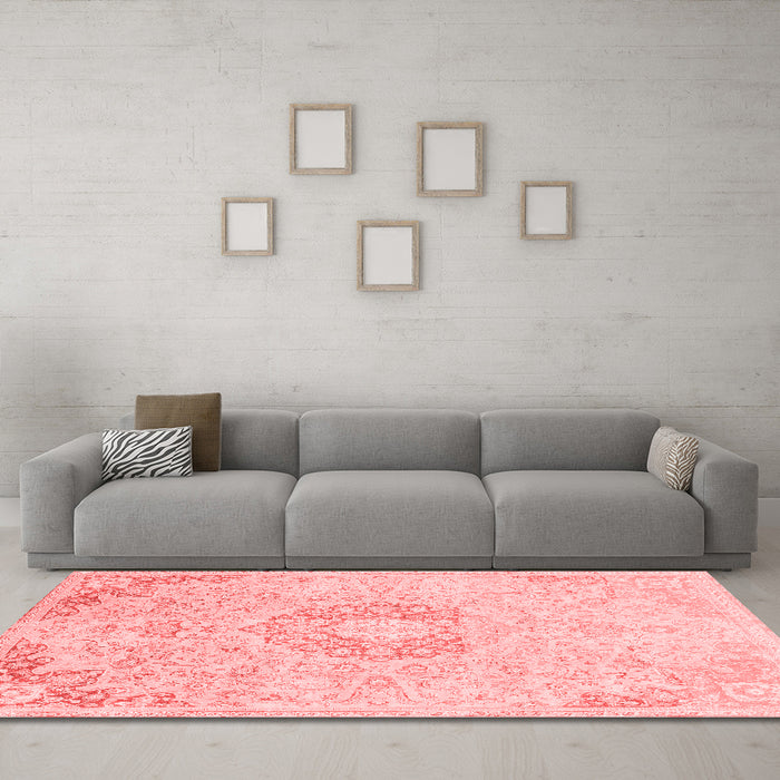 Modern Red Washable Rugs