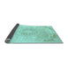 Sideview of Abstract Light Blue Modern Rug, abs2116lblu