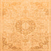 Square Abstract Orange Modern Rug, abs2116org