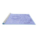 Sideview of Machine Washable Abstract Blue Modern Rug, wshabs2116blu