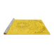 Sideview of Machine Washable Abstract Yellow Modern Rug, wshabs2116yw