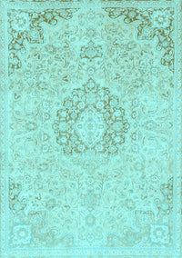 Abstract Light Blue Modern Rug, abs2116lblu