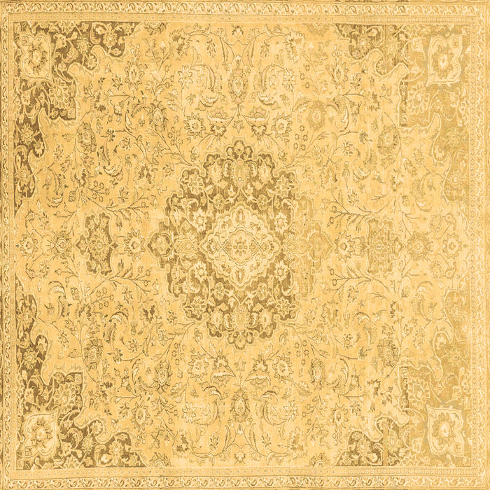 Square Abstract Brown Modern Rug, abs2116brn