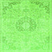 Square Abstract Green Modern Rug, abs2116grn