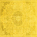 Square Abstract Yellow Modern Rug, abs2116yw