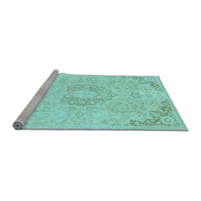 Sideview of Machine Washable Abstract Light Blue Modern Rug, wshabs2116lblu