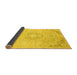 Sideview of Abstract Yellow Modern Rug, abs2116yw