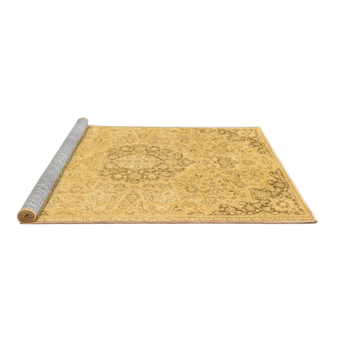 Sideview of Machine Washable Abstract Brown Modern Rug, wshabs2116brn