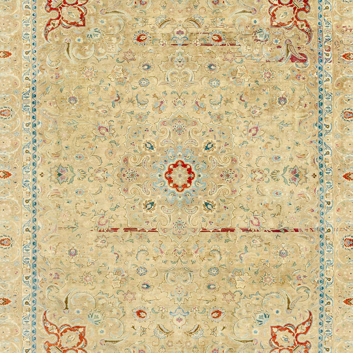 Machine Washable Abstract Brown Gold Rug, wshabs2117