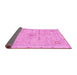 Sideview of Abstract Pink Modern Rug, abs2117pnk