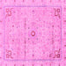 Square Abstract Pink Modern Rug, abs2117pnk