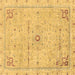 Square Abstract Brown Modern Rug, abs2117brn