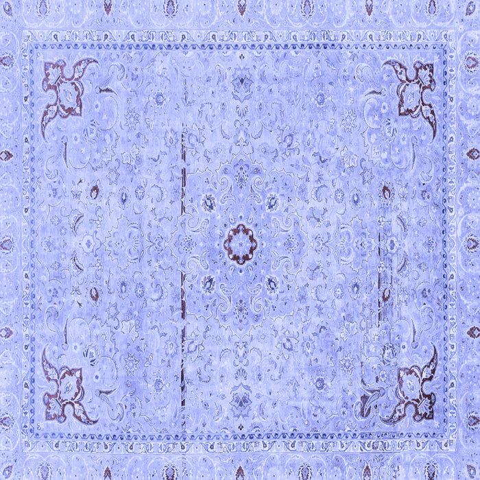 Square Machine Washable Abstract Blue Modern Rug, wshabs2117blu