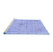 Sideview of Machine Washable Abstract Blue Modern Rug, wshabs2117blu