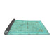 Sideview of Abstract Light Blue Modern Rug, abs2117lblu