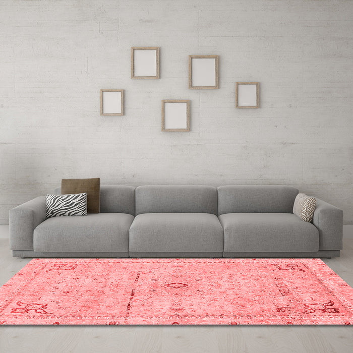 Modern Red Washable Rugs