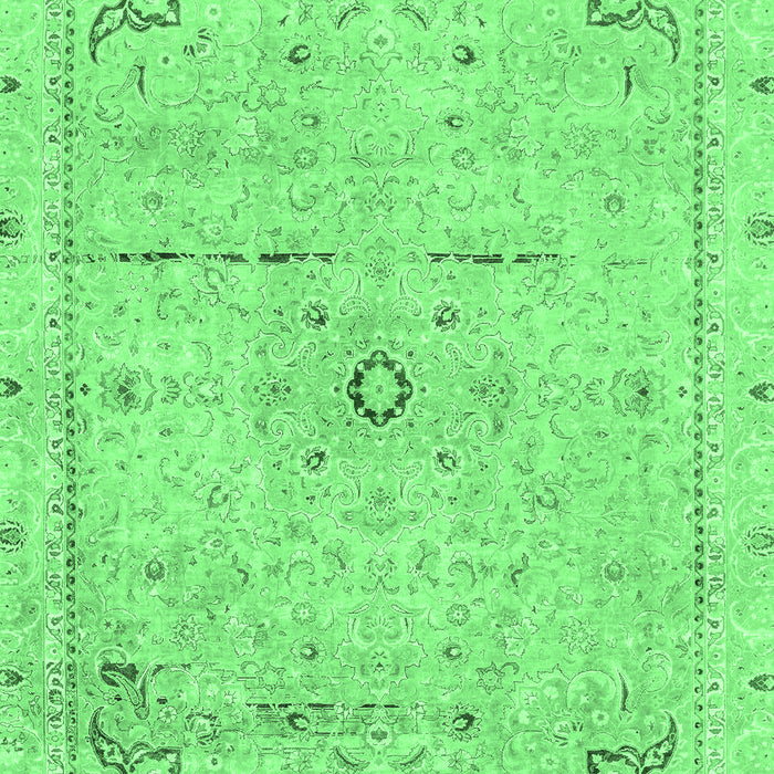 Machine Washable Abstract Emerald Green Modern Area Rugs, wshabs2117emgrn