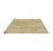 Sideview of Machine Washable Abstract Brown Gold Rug, wshabs2118