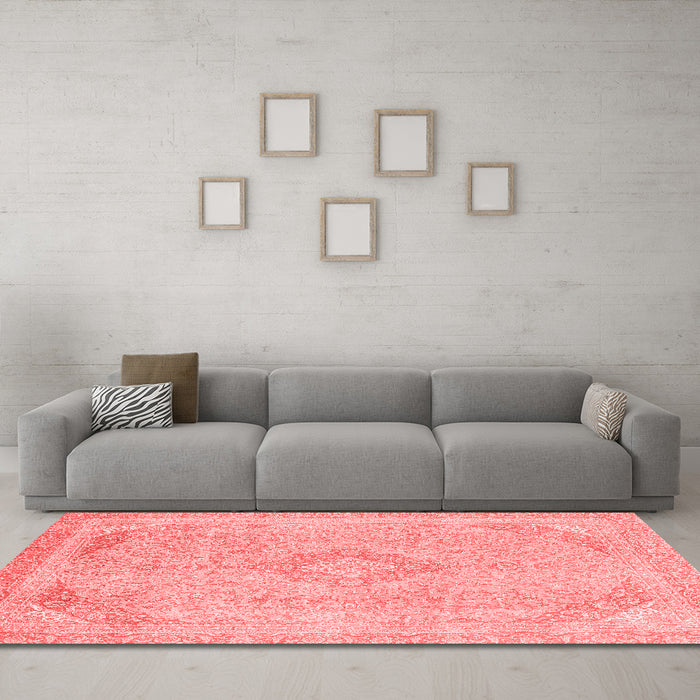 Modern Red Washable Rugs