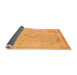 Sideview of Abstract Orange Modern Rug, abs2118org