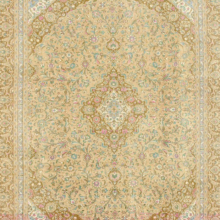 Machine Washable Abstract Brown Gold Rug, wshabs2118