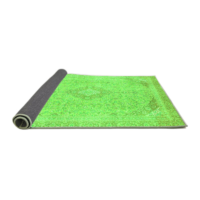 Sideview of Abstract Green Modern Rug, abs2118grn