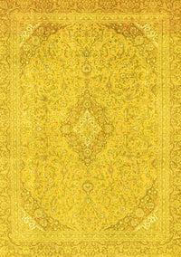 Abstract Yellow Modern Rug, abs2118yw