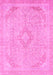 Machine Washable Abstract Pink Modern Rug, wshabs2118pnk