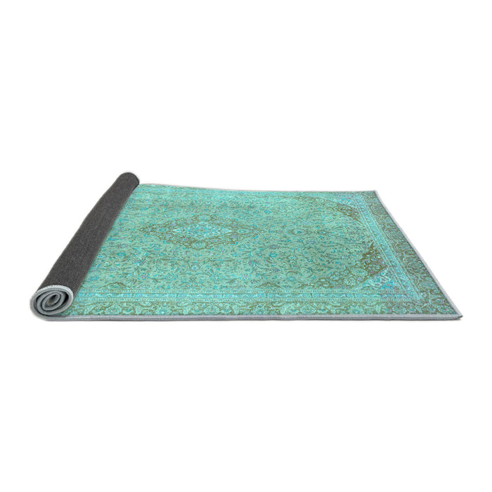 Sideview of Abstract Light Blue Modern Rug, abs2118lblu