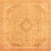 Square Abstract Orange Modern Rug, abs2118org