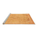 Sideview of Machine Washable Abstract Orange Modern Area Rugs, wshabs2118org