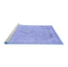 Sideview of Machine Washable Abstract Blue Modern Rug, wshabs2118blu