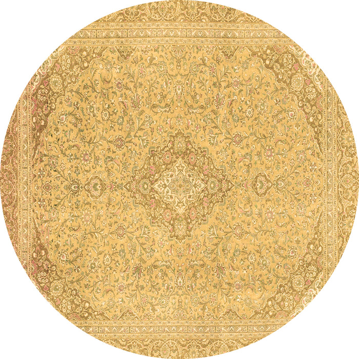 Round Machine Washable Abstract Brown Modern Rug, wshabs2118brn