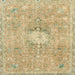 Square Abstract Yellow Modern Rug, abs2119