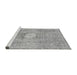 Sideview of Machine Washable Abstract Gray Modern Rug, wshabs2119gry