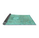 Sideview of Abstract Light Blue Modern Rug, abs2119lblu