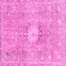 Square Abstract Pink Modern Rug, abs2119pnk