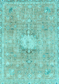 Abstract Light Blue Modern Rug, abs2119lblu