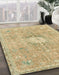 Machine Washable Abstract Yellow Rug in a Family Room, wshabs2119