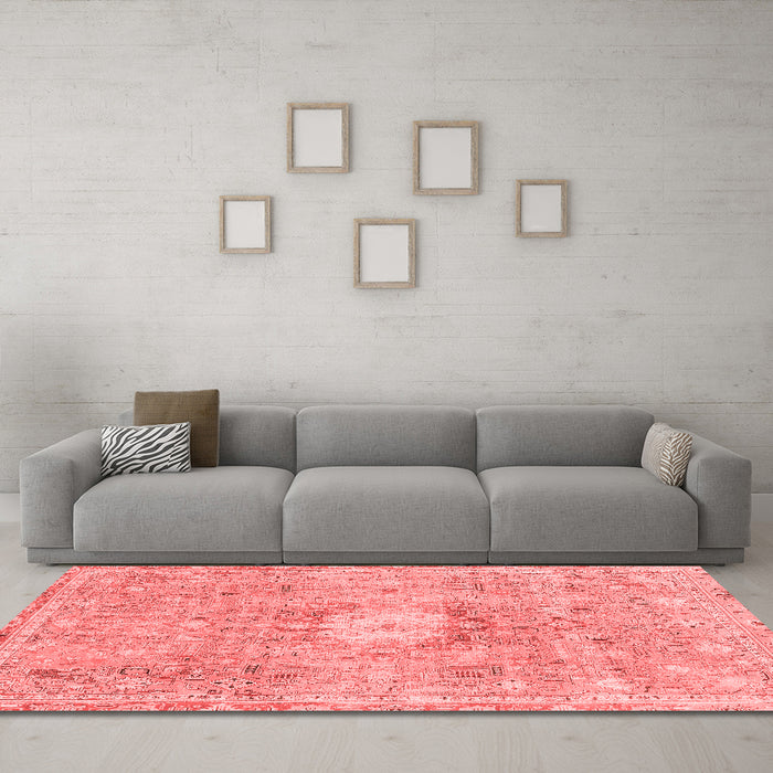 Modern Red Washable Rugs