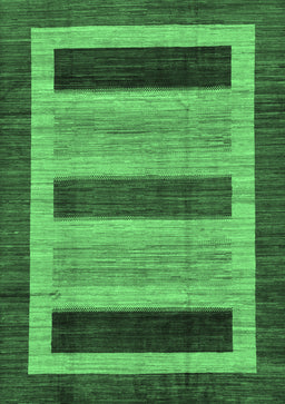 Abstract Emerald Green Modern Rug, abs211emgrn