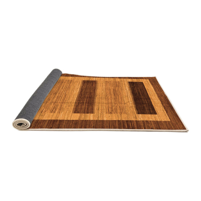 Sideview of Abstract Orange Modern Rug, abs211org
